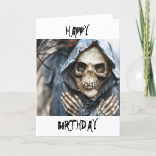 Skeleton Grattis på födelsedagen-kort Kort