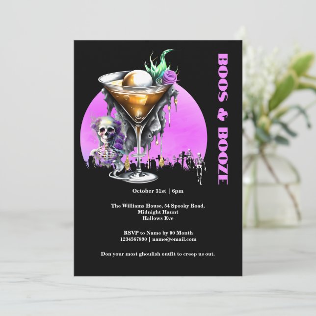 Skeleton graveyard, fullt, skräck inbjudningar (Stående Fram)