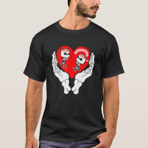 Skeleton Gravid Girl Twin X- Ray Pregnant Hallow T Shirt