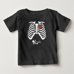 Skeleton gravid pooky Halloween pumpkin baby T Shirt