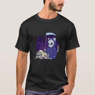 Skeleton Grim Reaper of Cat Reaper Duty Cloaked Sk T Shirt