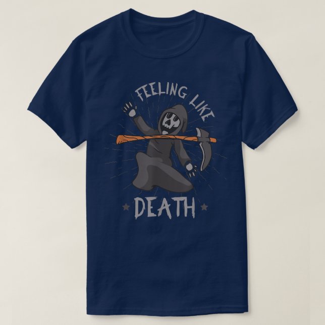 Skeleton Grim Reaper T- T Shirt (Design framsida)