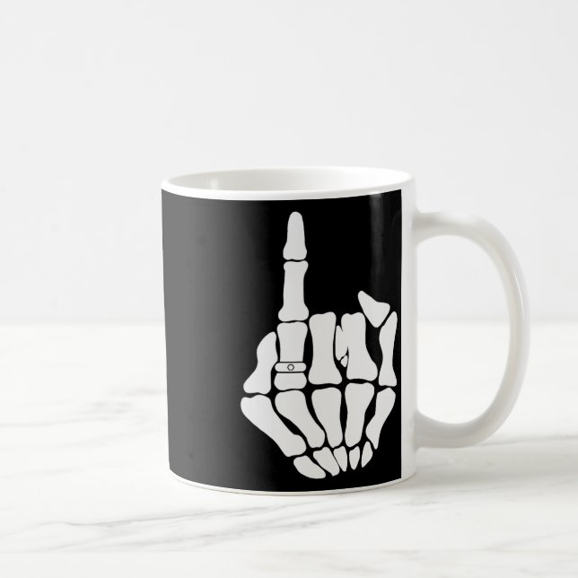 Skeleton Groom Bröllop Ny gifta, taoky Gothic Kaffemugg (Höger)
