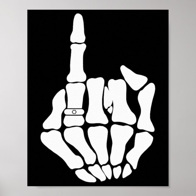 Skeleton Groom Bröllop Ny gifta, taoky Gothic Poster (Framsidan)