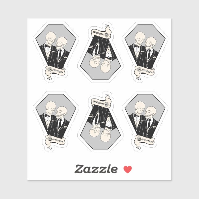 Skeleton Grooms Stämmer in Klistermärken (Ark)