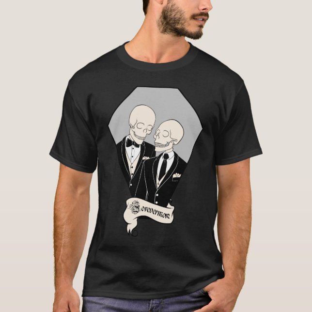 Skeleton Grooms T Shirt (Framsida)