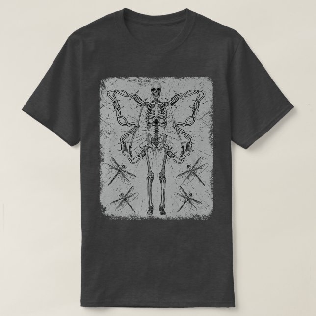 Skeleton Grunge Fairycore Aesthetic Outfit Mall Go T Shirt (Design framsida)