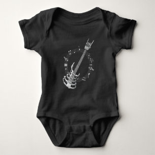 Skeleton Guitar Älskare Rock musik Fläkt T Shirt