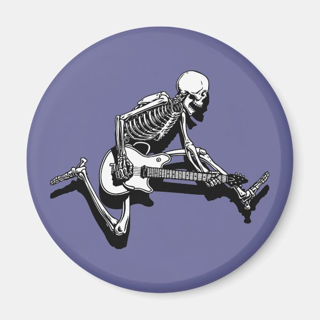 Skeleton Guitarist Jump Magnet (Framsidan)
