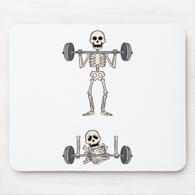 Skeleton Gym Funny Workout Gym Jokes Bodybuilding Musmatta (Framsidan)