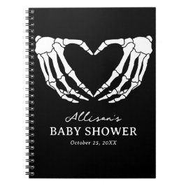 Skeleton Halloween Baby Shower Guest Bok Anteckningsbok