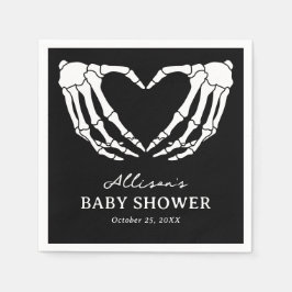 Skeleton Halloween Baby Shower Pappersservett