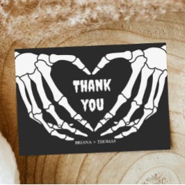 Skeleton Halloween Baby Shower Tack för ditt kort