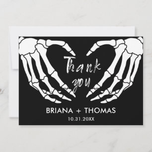 Skeleton Halloween Baby Shower Tack Kort