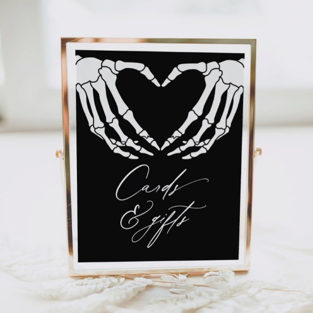 Skeleton Halloween-babyvykort och presentkort Poster (Skapare uppladdad)