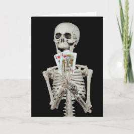 Skeleton Halloween Bröllop Grattisar Kort