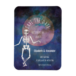 Skeleton/ Halloween Bröllop /Save Date Magnet