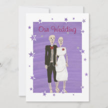 Skeleton Halloween-bröllopsinbjudningar, Anpassnin