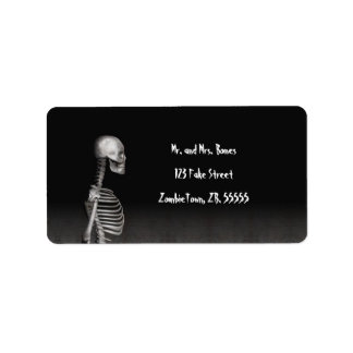 Skeleton - Halloween-etiketter Adressetikett