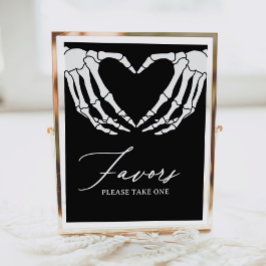 Skeleton Halloween-favoritskylt för babyskor Poster