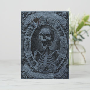 Skeleton Halloween fest-inbjudan Inbjudningar