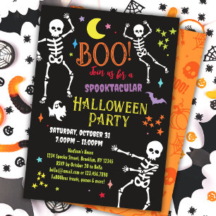 Skeleton Halloween fest-inbjudan Inbjudningar