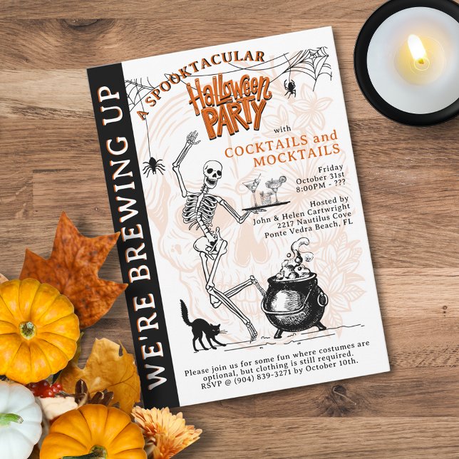 Skeleton Halloween fest-inbjudan Inbjudningar (Skapare uppladdad)