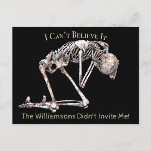 Skeleton Halloween fest Inbjudan med blodig text