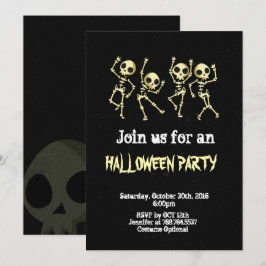 Skeleton Halloween fest Inbjudningar