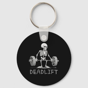 Skeleton Halloween Funny Viktupplyftningskostumma Nyckelring