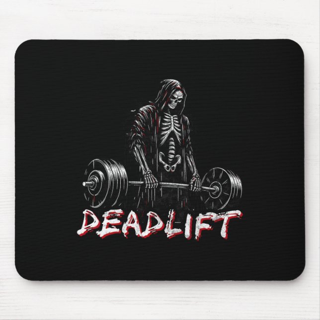 Skeleton Halloween Gym Jokes Weightlift Workout Musmatta (Framsidan)