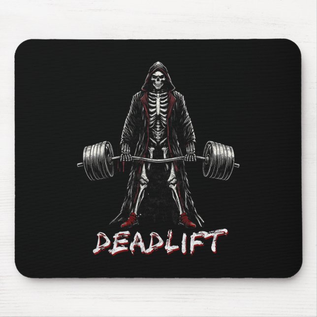 Skeleton Halloween Gym Jokes Weightlift Workout Musmatta (Framsidan)
