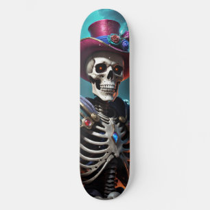 Skeleton, Halloween, Kap, Fantasy, Warrior, Skull Mini Skateboard Bräda 18,5 Cm