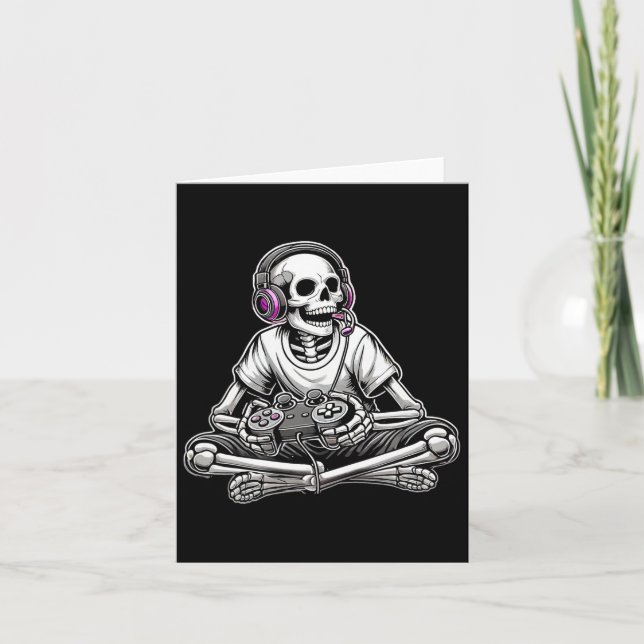 Skeleton Halloween Kort (Framsida)
