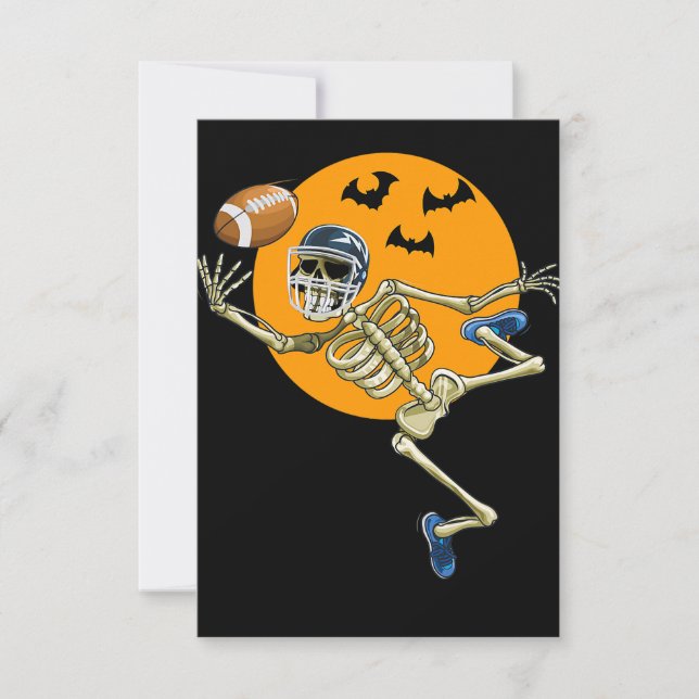 Skeleton Halloween Manar Boys Foot Inbjudningar (Framsida)