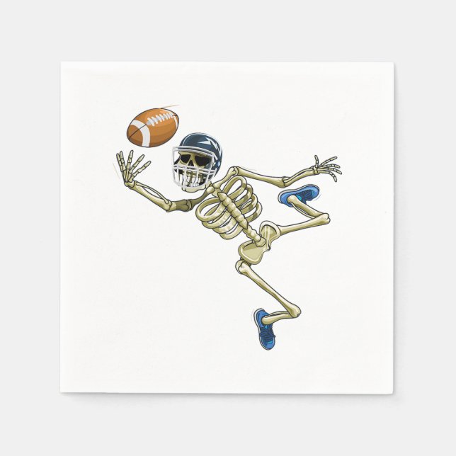 Skeleton Halloween Manar Boys Foot Pappersservett (Framsidan)