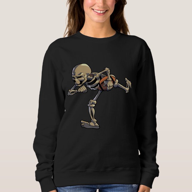 Skeleton Halloween Manar Boys Foot T Shirt (Framsida)