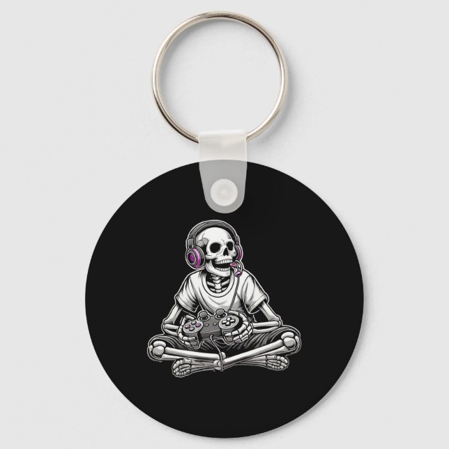Skeleton Halloween Nyckelring (Framsida)