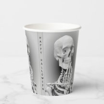 Skeleton Halloween Papprare Kopp