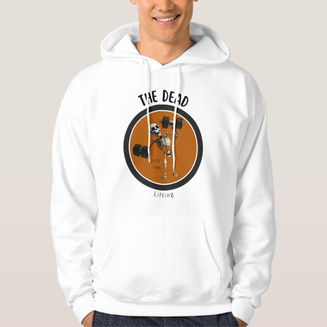 Skeleton/Halloween/roligt/gym Hoodie (Framsida)
