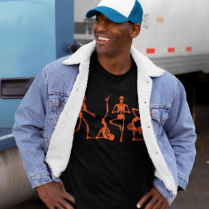 Skeleton Halloween Tshirt-Dancing Skeleton Tshirt T Shirt