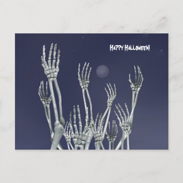 Skeleton - Halloween-vykort Vykort (Framsida)