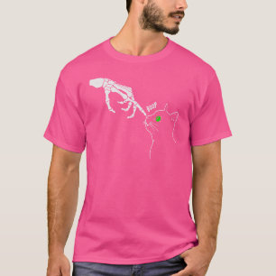 Skeleton hand boop på en kats näshalloween Grap T Shirt
