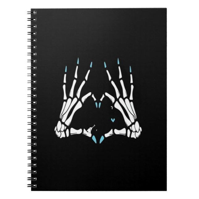 Skeleton Hand Classic Halloween Anteckningsbok (Framsidan)