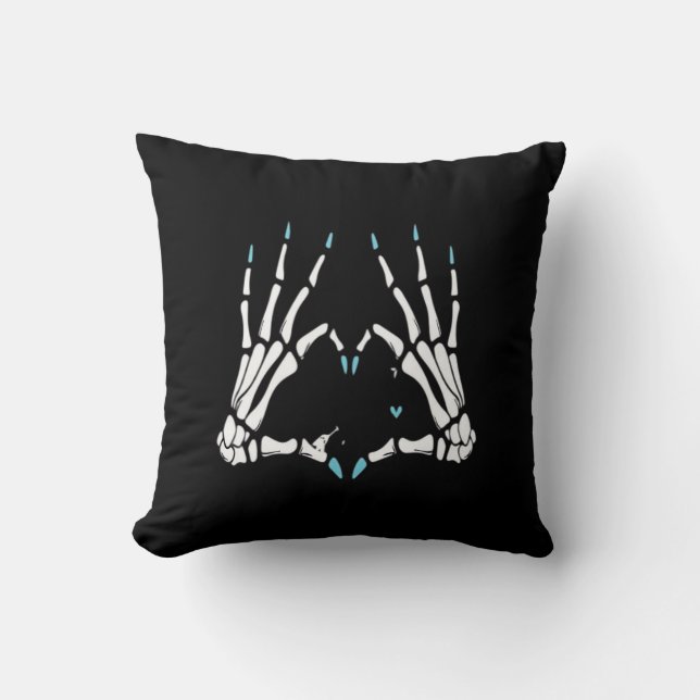 Skeleton Hand Classic Halloween Kudde (Framsida)