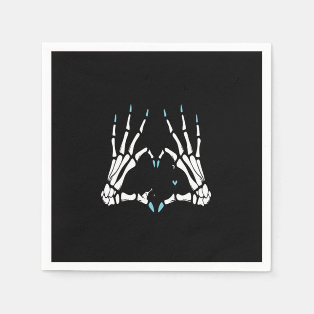 Skeleton Hand Classic Halloween Pappersservett (Framsidan)