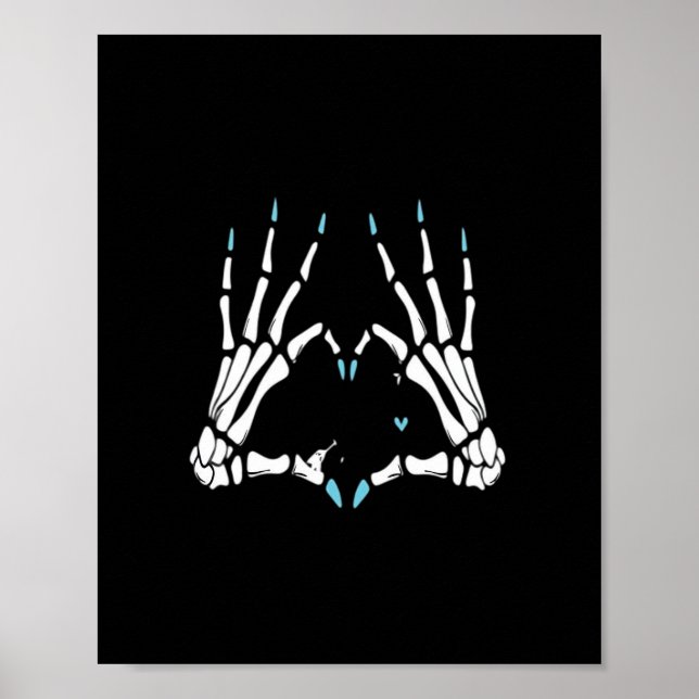 Skeleton Hand Classic Halloween Poster (Framsidan)