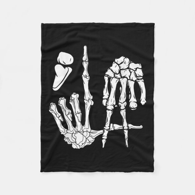 Skeleton Hand Comma La Punpunkation Kamala Harris Fleecefilt (Framsidan)