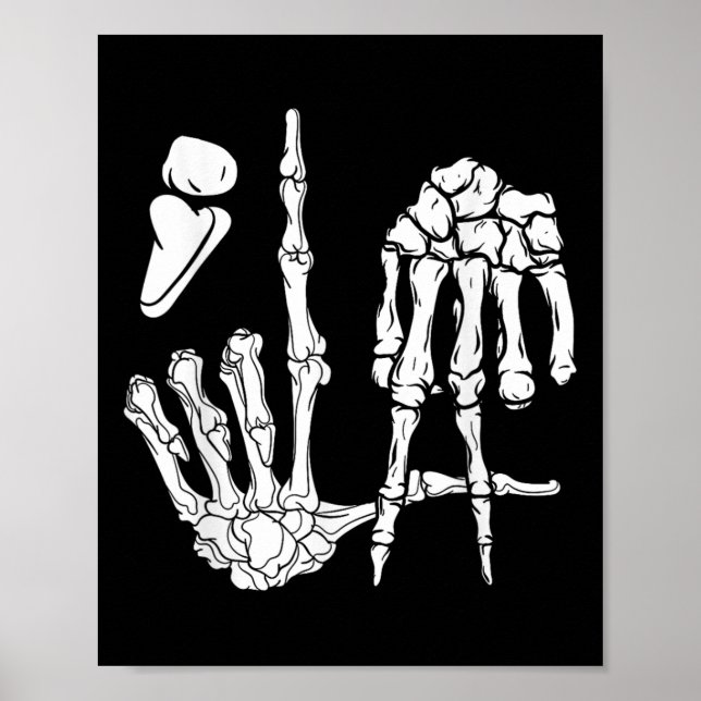 Skeleton Hand Comma La Punpunkation Kamala Harris Poster (Framsidan)
