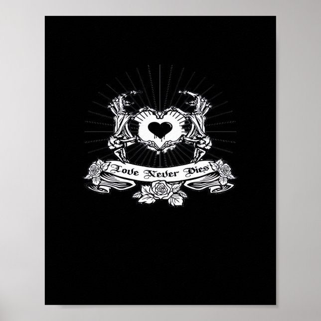 Skeleton Hand Design Classic Poster (Framsidan)